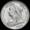 1897 Queen Victoria Veiled Head Silver Half Crown Obverse