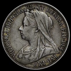 1899 Queen Victoria Veiled Head Silver Florin Obverse