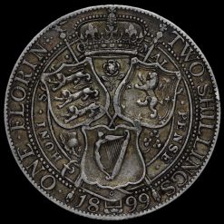1899 Queen Victoria Veiled Head Silver Florin Reverse
