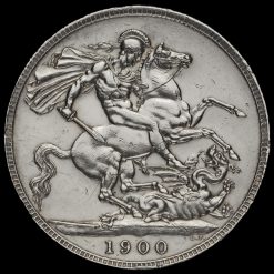 1900 Queen Victoria Veiled Head Silver LXIV Crown Reverse