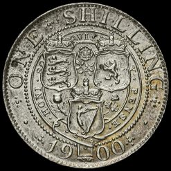 1900 Queen Victoria Veiled Head Silver Shilling Reverse