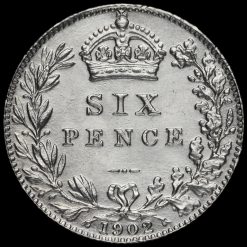 1902 Edward VII Silver Sixpence Reverse