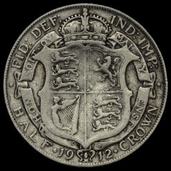 1912 George V Silver Half Crown Reverse