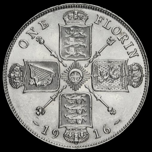 1916 George V Silver Florin Reverse