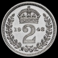 1948 George VI Silver Maundy Twopence Reverse