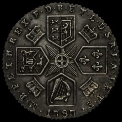 1787 George III Early Milled Silver Sixpence Reverse