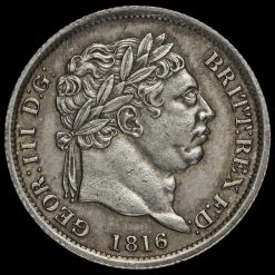 1816 George III Milled Silver Shilling Obverse