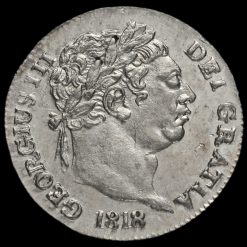 1818 George III Milled Silver Maundy Penny Obverse