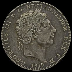 1819 George III Milled Silver LIX Crown Obverse