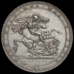 1820 George III Milled Silver LX Crown Reverse