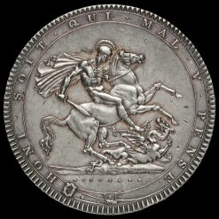 1820 George III Milled Silver LX Crown Reverse