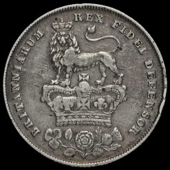 1825 George IV Milled Silver Shilling Reverse