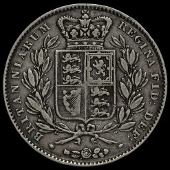 1845 Queen Victoria Young Head Silver Crown Reverse