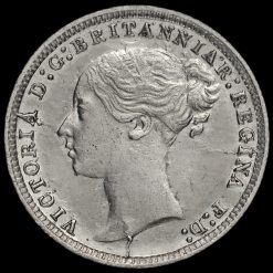 1871 Queen Victoria Young Head Silver Threepence Obverse