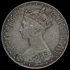 1881 Queen Victoria Gothic Florin Obverse