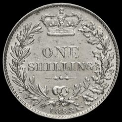 1883 Queen Victoria Young Head Silver Shilling Reverse