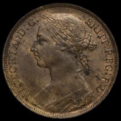 1884 Queen Victoria Bun Head Penny Obverse