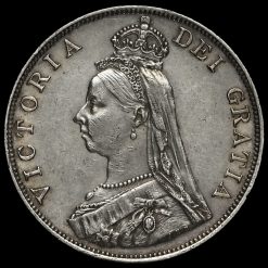 1889 Queen Victoria Jubilee Head Silver Double Florin Obverse