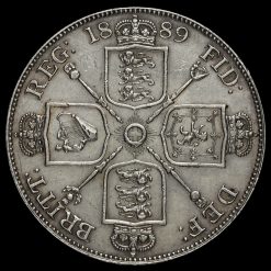 1889 Queen Victoria Jubilee Head Silver Double Florin Reverse