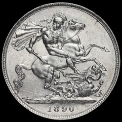 1890 Queen Victoria Jubilee Head Silver Crown Reverse