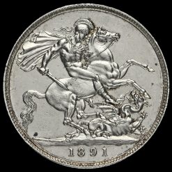 1891 Queen Victoria Jubilee Head Crown Reverse