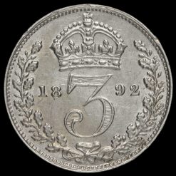 1892 Queen Victoria Jubilee Head Silver Threepence Reverse