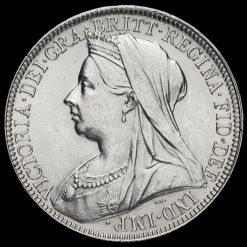 1899 Queen Victoria Veiled Head Silver Florin Obverse