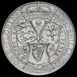 1899 Queen Victoria Veiled Head Silver Florin Reverse