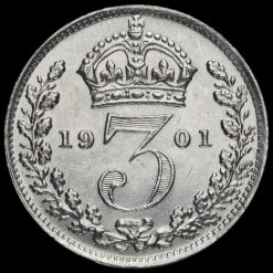 1901 Queen Victoria Silver Threepence Reverse