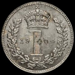 1904 Edward VII Silver Maundy Penny Reverse