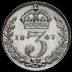 1907 Edward VII Silver Threepence Reverse
