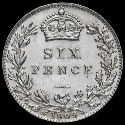 1909 Edward VII Silver Sixpence Reverse