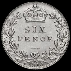 1910 Edward VII Silver Sixpence Reverse