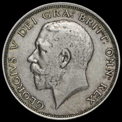 1911 George V Silver Half Crown Obverse