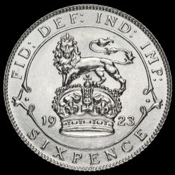 1923 George V Silver Sixpence Reverse