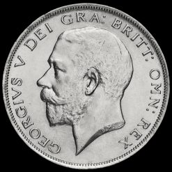 1924 George V Silver Half Crown Obverse