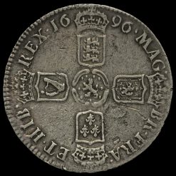 1696 William III Early Milled Silver Half Crown Reverse