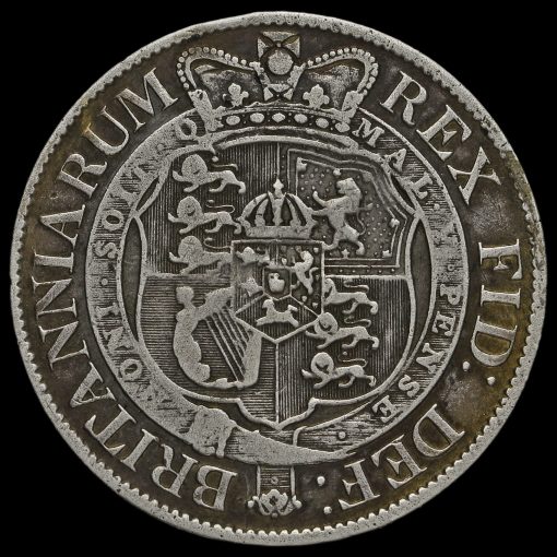1819 George III Milled Silver Half Crown Reverse