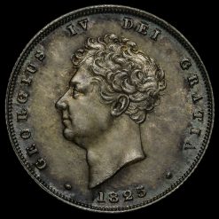 1825 George IV Bare Head Milled Silver Shilling Obverse
