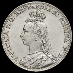 1888 Queen Victoria Jubilee Head Silver Maundy Penny Obverse