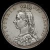 1889 Queen Victoria Jubilee Head Silver Half Crown Obverse