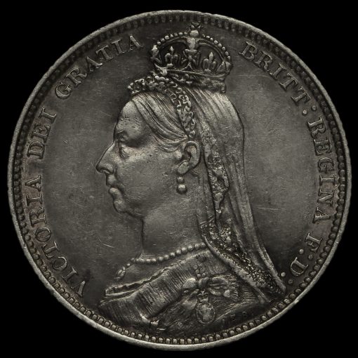 1889 Queen Victoria Jubilee Head Silver Shilling Obverse