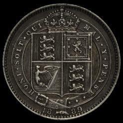 1889 Queen Victoria Jubilee Head Silver Shilling Reverse