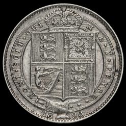 1890 Queen Victoria Jubilee Head Silver Shilling Reverse