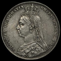 1890 Queen Victoria Jubilee Head Silver Shilling Obverse