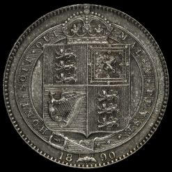 1890 Queen Victoria Jubilee Head Silver Shilling Reverse