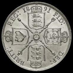 1891 Queen Victoria Jubilee Head Silver Florin Reverse