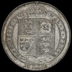 1891 Queen Victoria Jubilee Head Silver Shilling Reverse