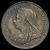 1897 Queen Victoria Veiled Head Silver Sixpence Obverse