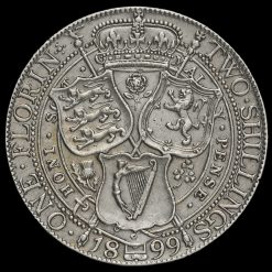 1899 Queen Victoria Veiled Head Silver Florin Reverse